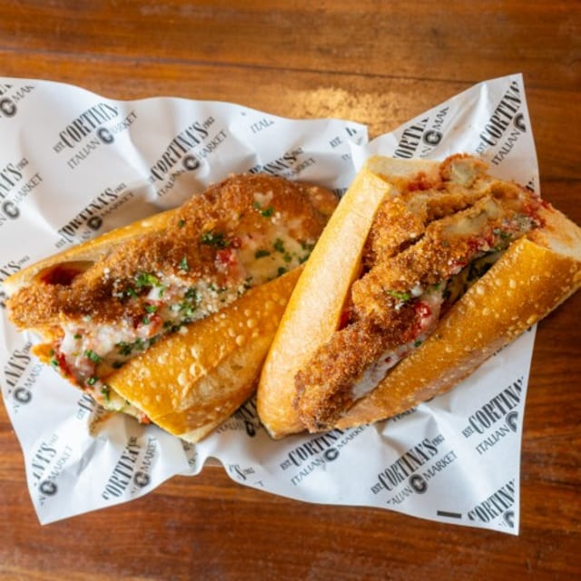 Eggplant Parmigiano Sandwich.