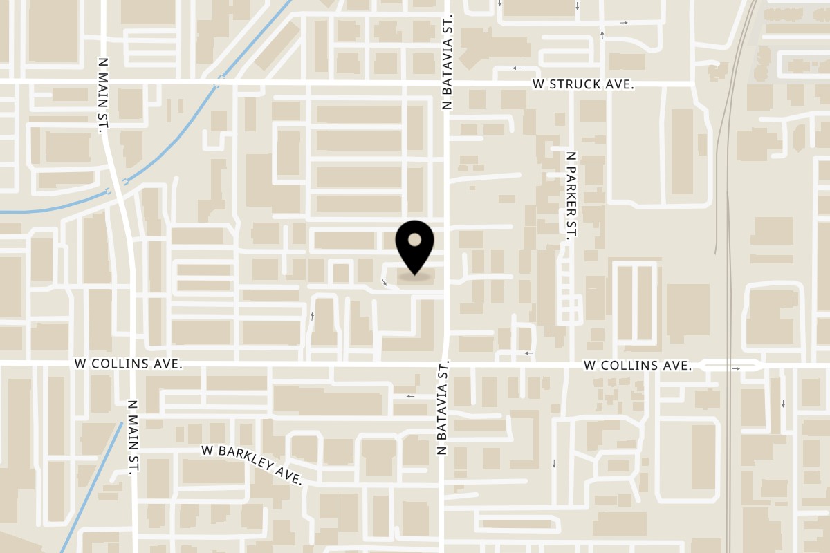 Map showing the location of Cortina's Italian Market & Pizzeria Cortina's Orange on 964 N Batavia St in Orange
